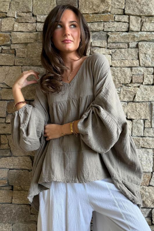 Suri Cushion Cotton Artist Smock Earth 